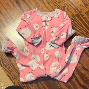 Carter's Pink Pajama with White lamb fleece Design